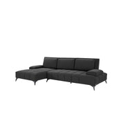 Francesco Bl Right Sofa Chaise Black Stylish Sectional