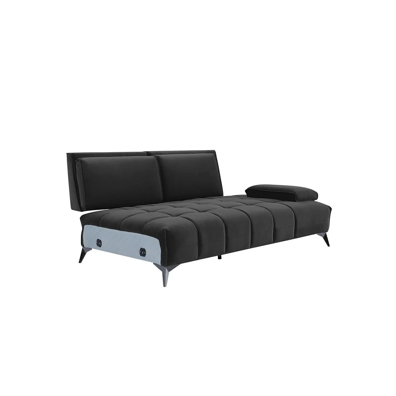 Francesco Bl Right Sofa Chaise Black Stylish Sectional
