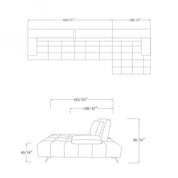 Francesco Bl Right Sofa Chaise Dgr Modern Sectional