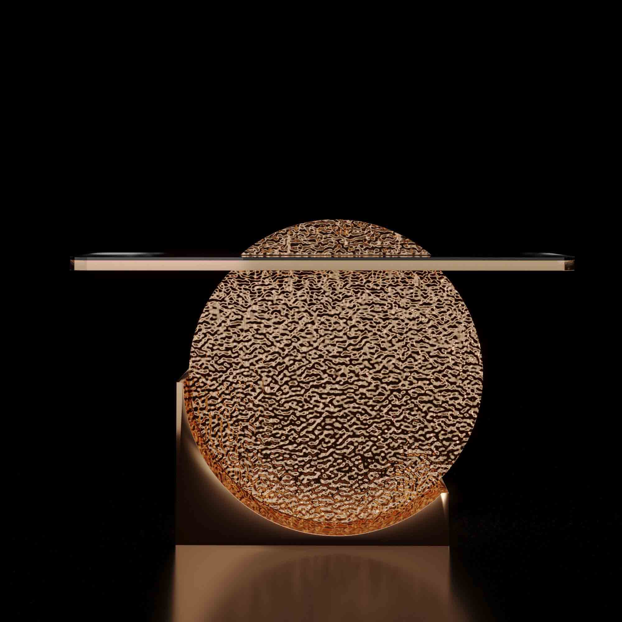 Genoa Rose Gold Console Table