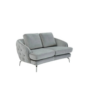 Giulia Sofa Polished Stainless Steel Base Light Gray Modern Sofa Set RG