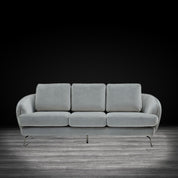 Giulia Sofa Polished Stainless Steel Base Light Gray Modern Sofa Set RG