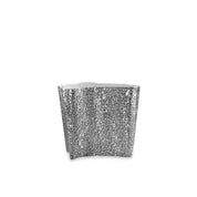 Glacier Polished Stainless Steel Base Flat End Table