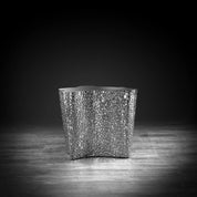 Glacier Polished Stainless Steel Base Flat Modern End Table