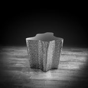 Glacier Polished Stainless Steel Base Flat Stylish End Table