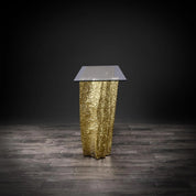 Glacier Titanium Gold Polished Stainless Steel Base Luxury Console Table RG