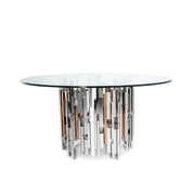 Illusion Round Silver Dining Table