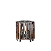 Illusion Round Silver End Table