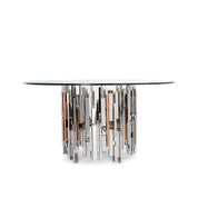 Illusion Round Silver Roberto Grassie Dining Table