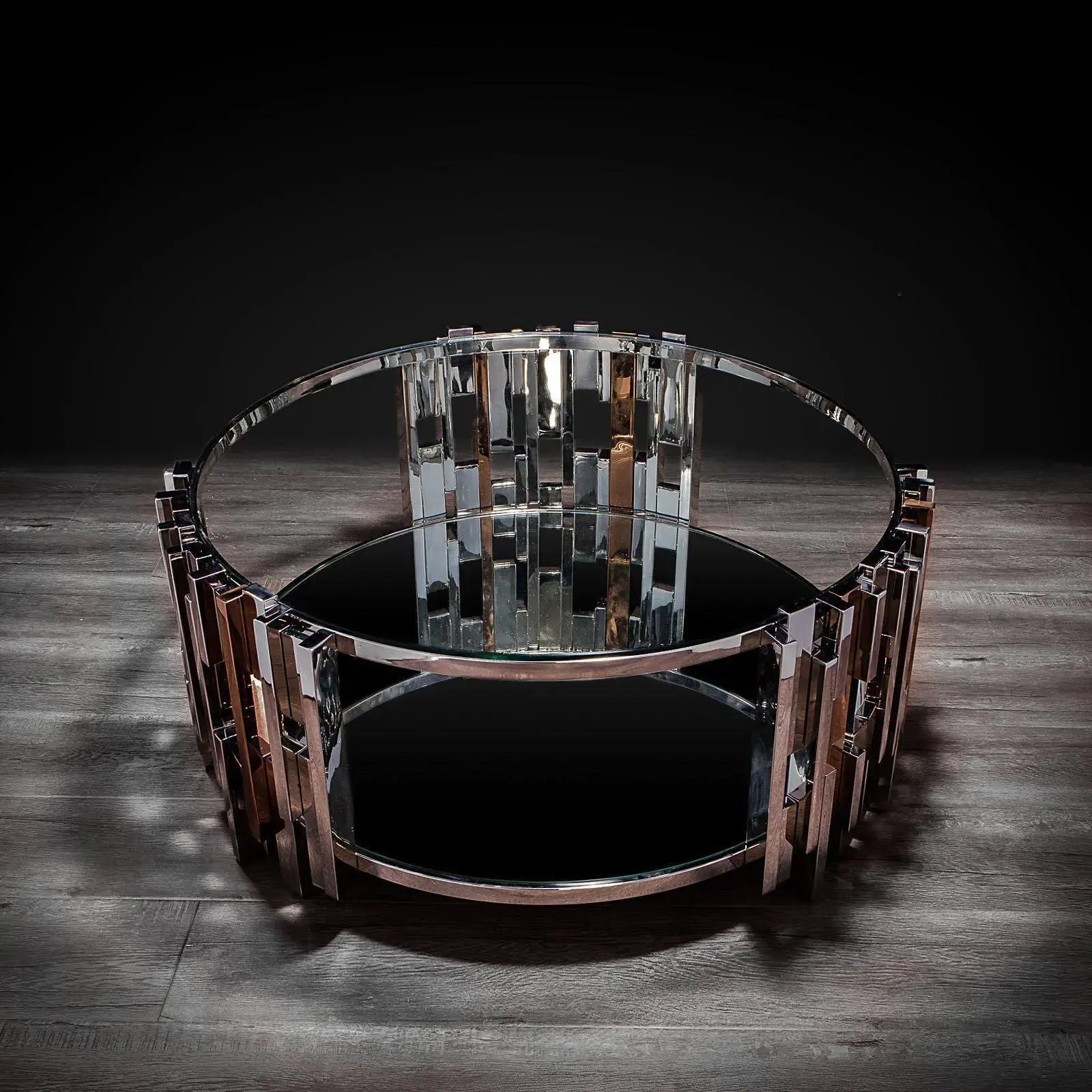 Illusion Round Silver Roberto Grassie Coffee Table