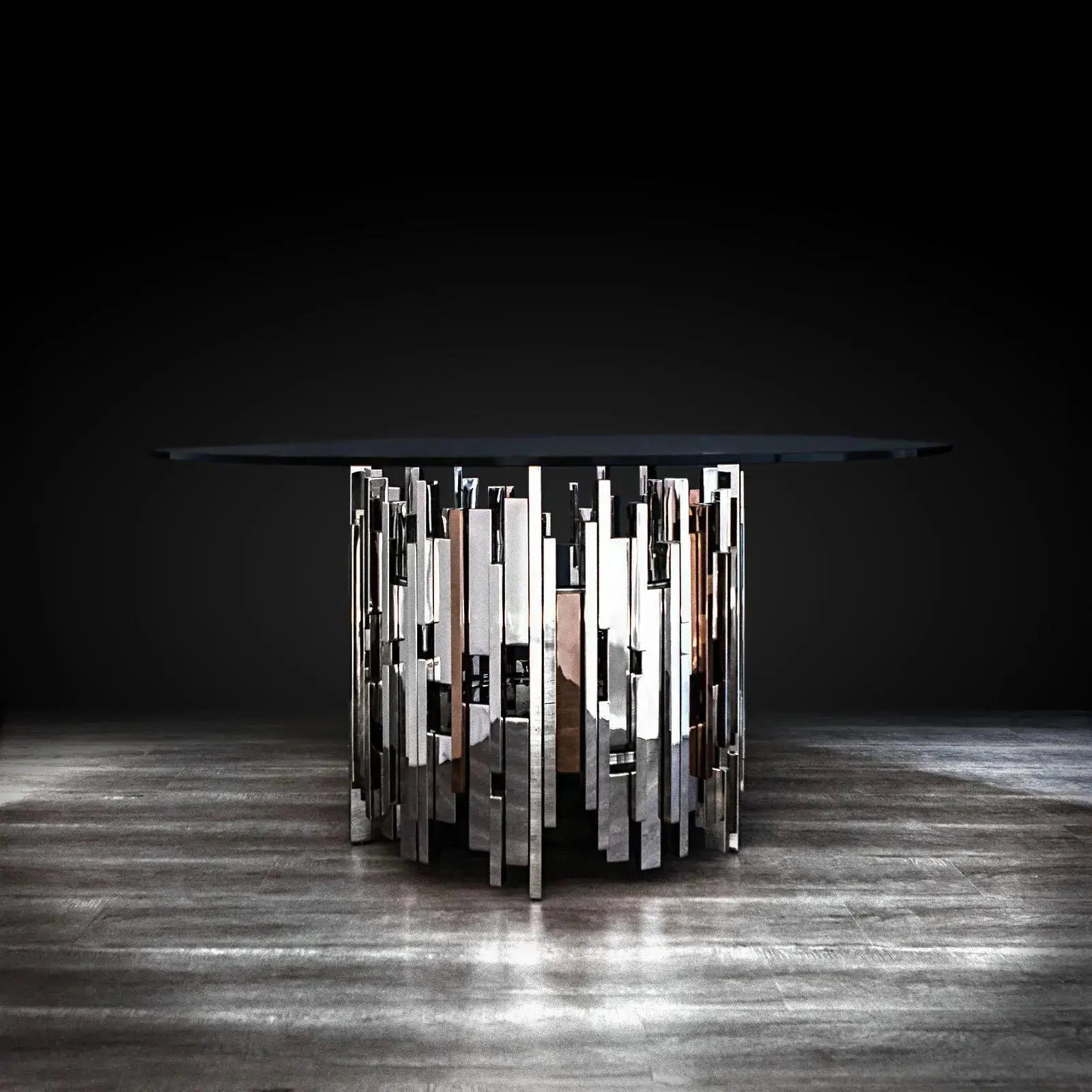 Illusion Round Silver Roberto Grassie Dining Table