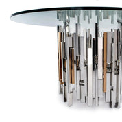 Illusion Round Silver Stylish Dining Table