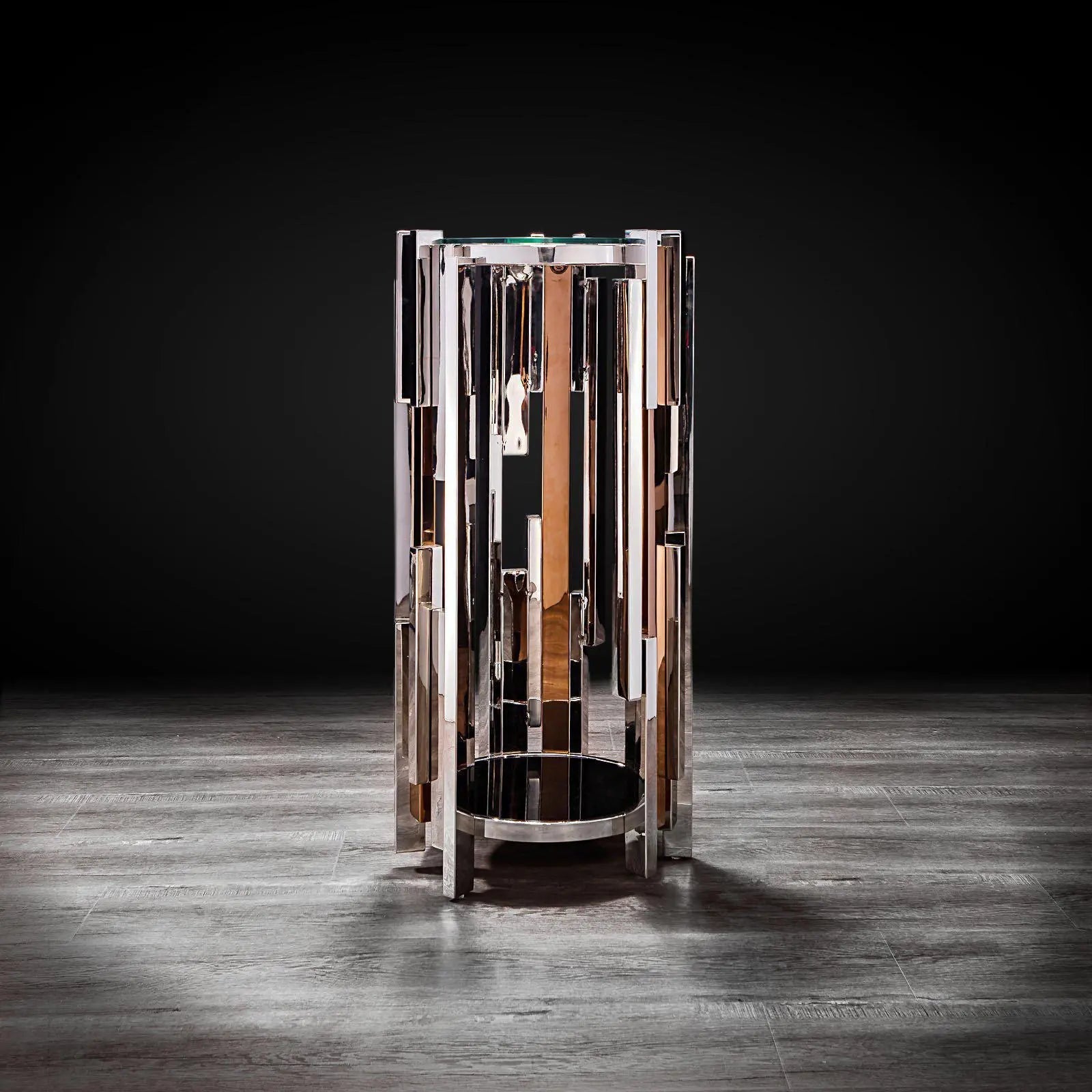 Illusion Silver Modern Flower Stand