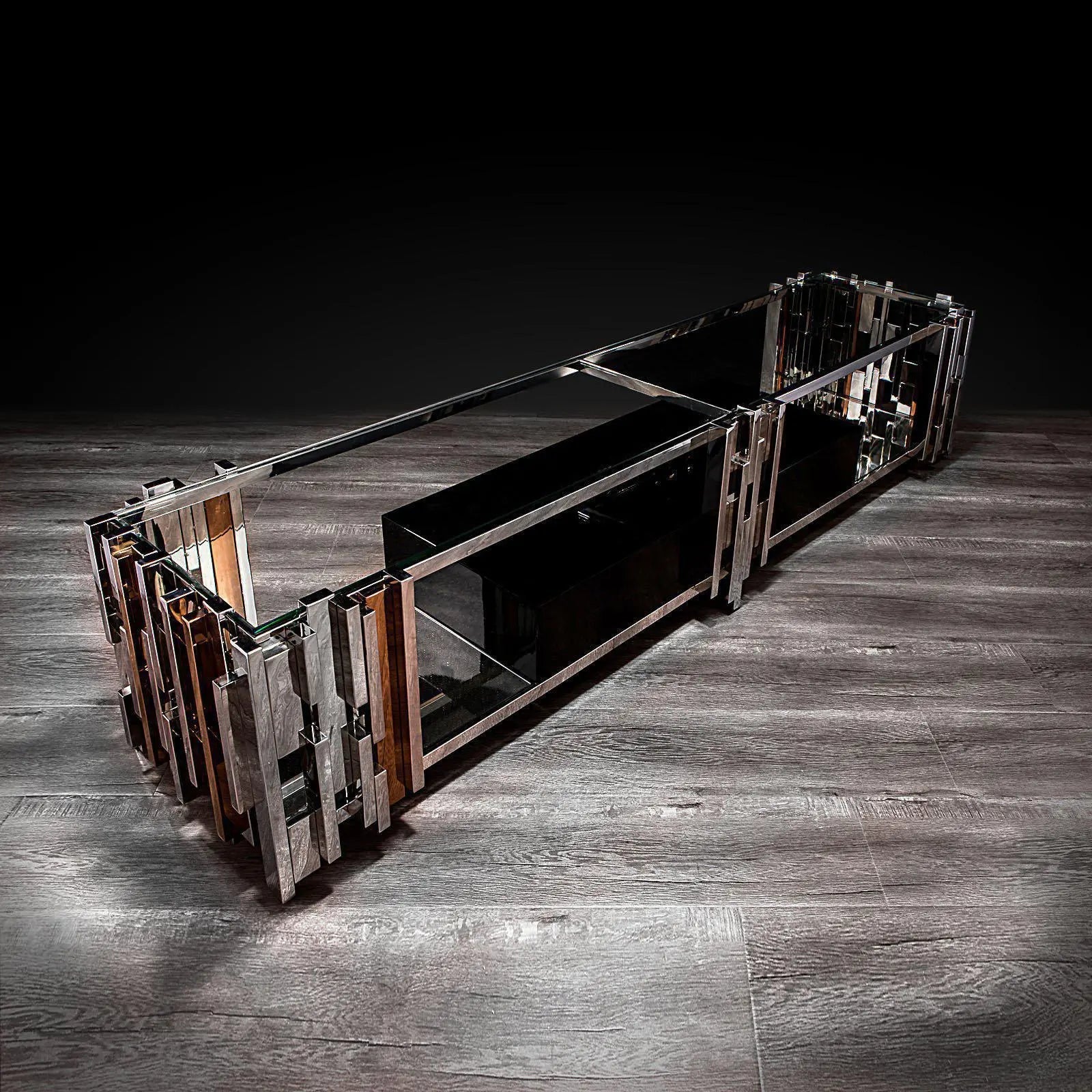 Illusion Silver Modern Tv Stand