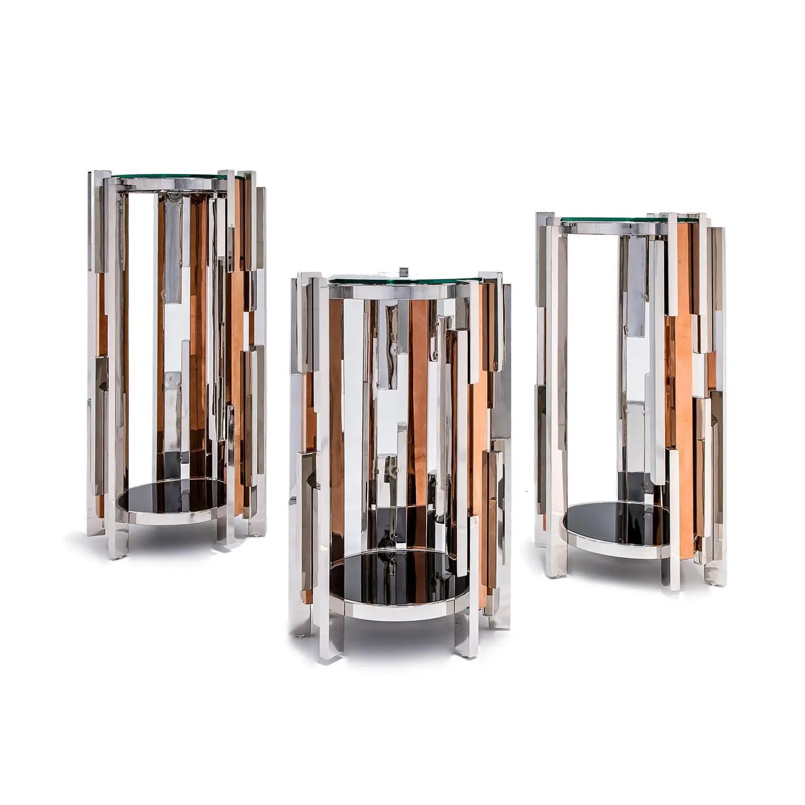 Illusion Silver Modern Flower Stand