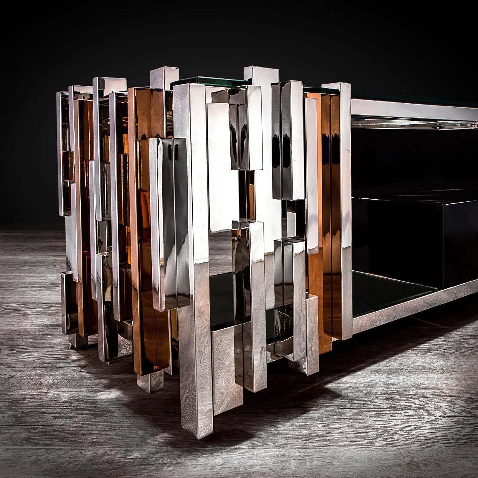 Illusion Silver Stylish Tv Stand