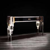 Illusion Silver Stylish Console Table