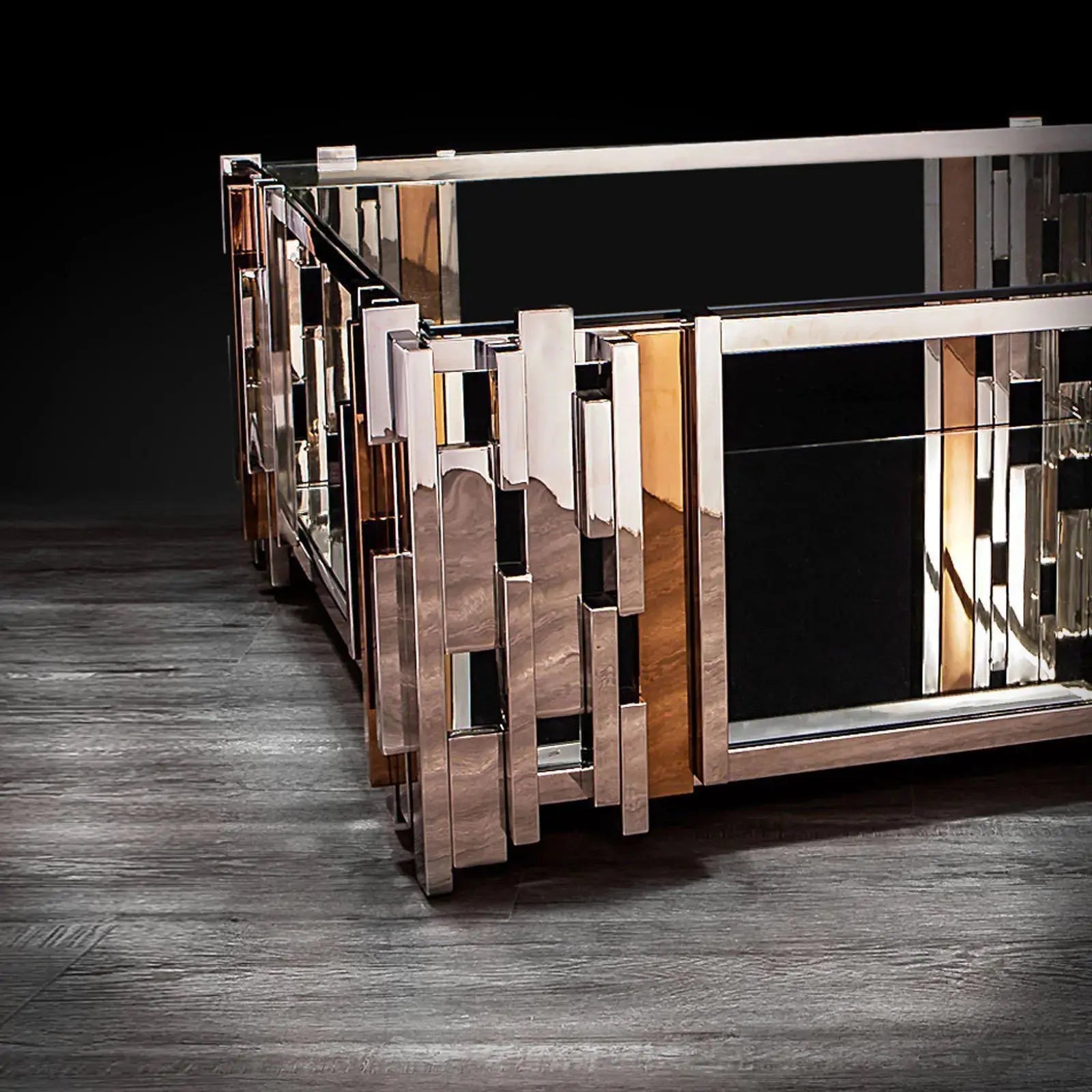 Illusion Square Silver Roberto Grassie Coffee Table