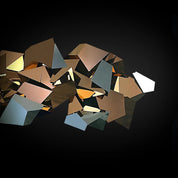 Intuition Titanium Gold Polished Stainless Steel Base Stylish Wall Art