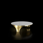 Libero Coffee Table Round White Ceramic RG
