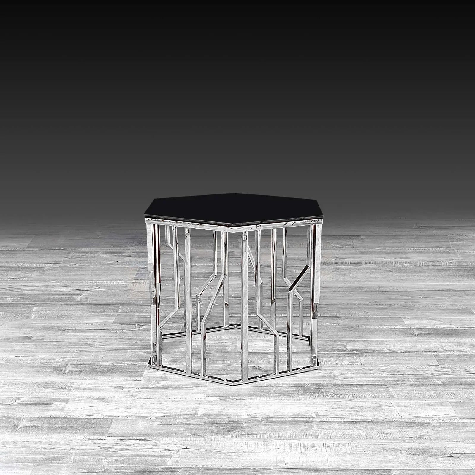 Lorensia Large Silver Stylish End Table RG