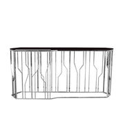 Lorensia Lg Silver Glass Console Table