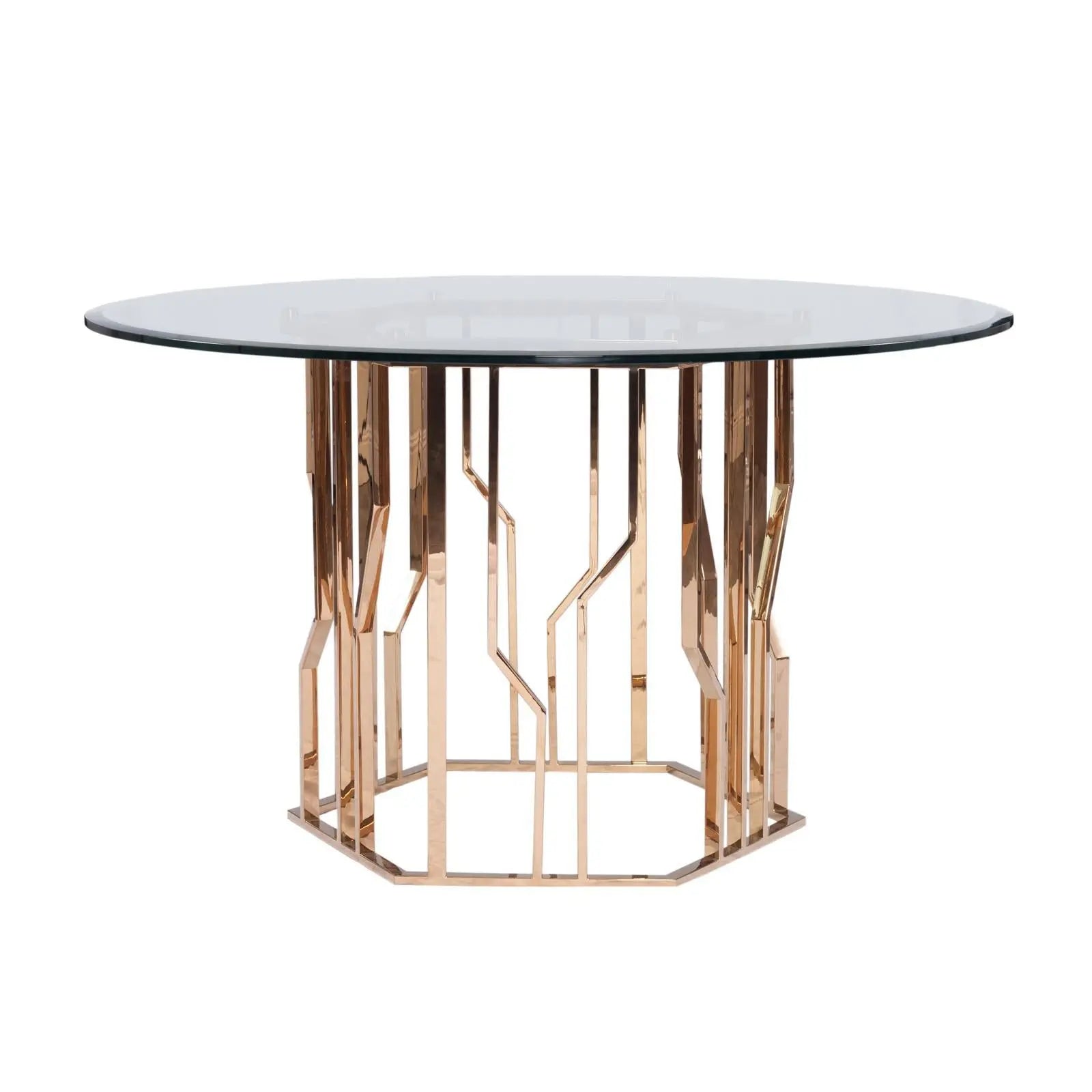 Lorensia RG Rnd Glass Dining Table