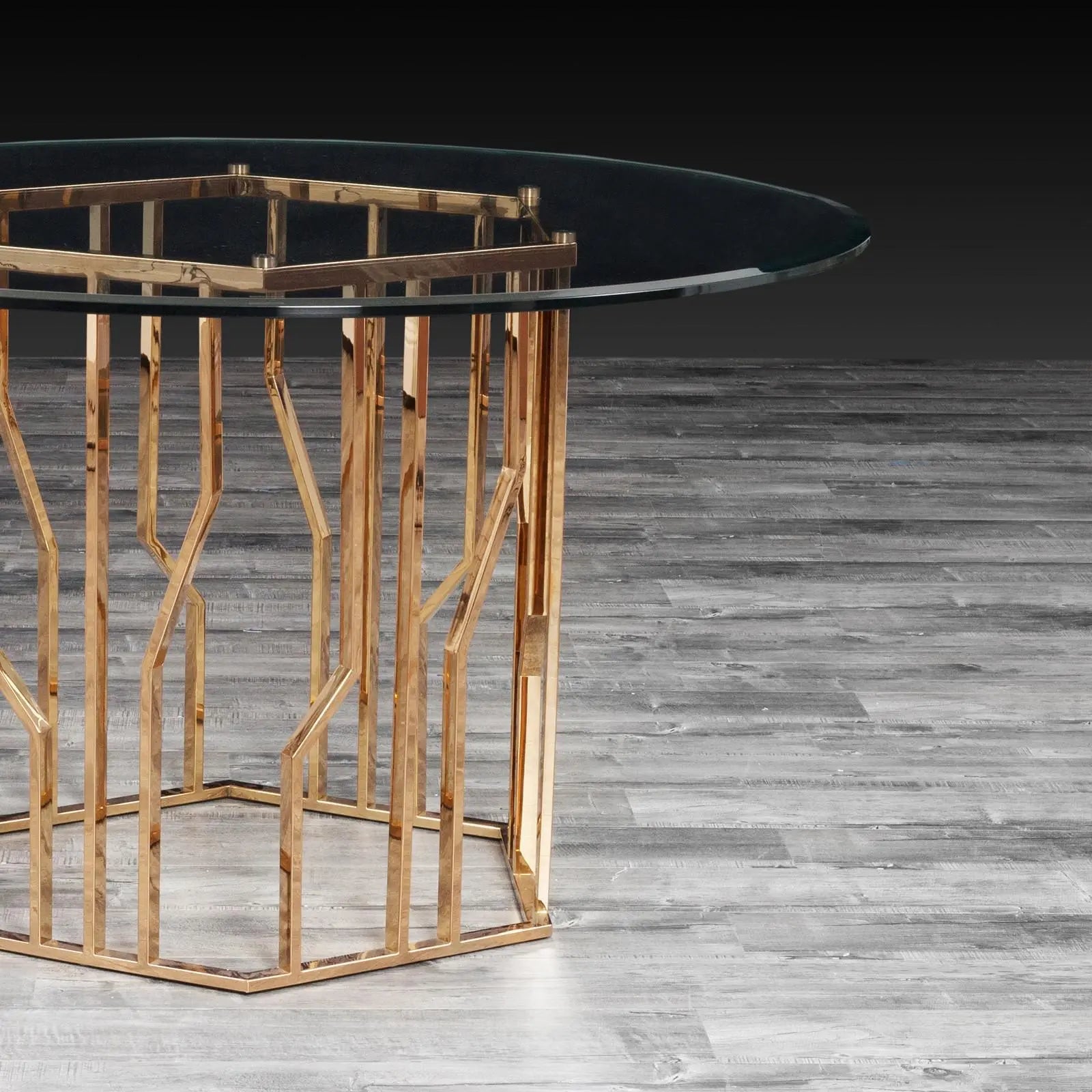 Lorensia RG Rnd Glass Roberto Grassie Dining Table