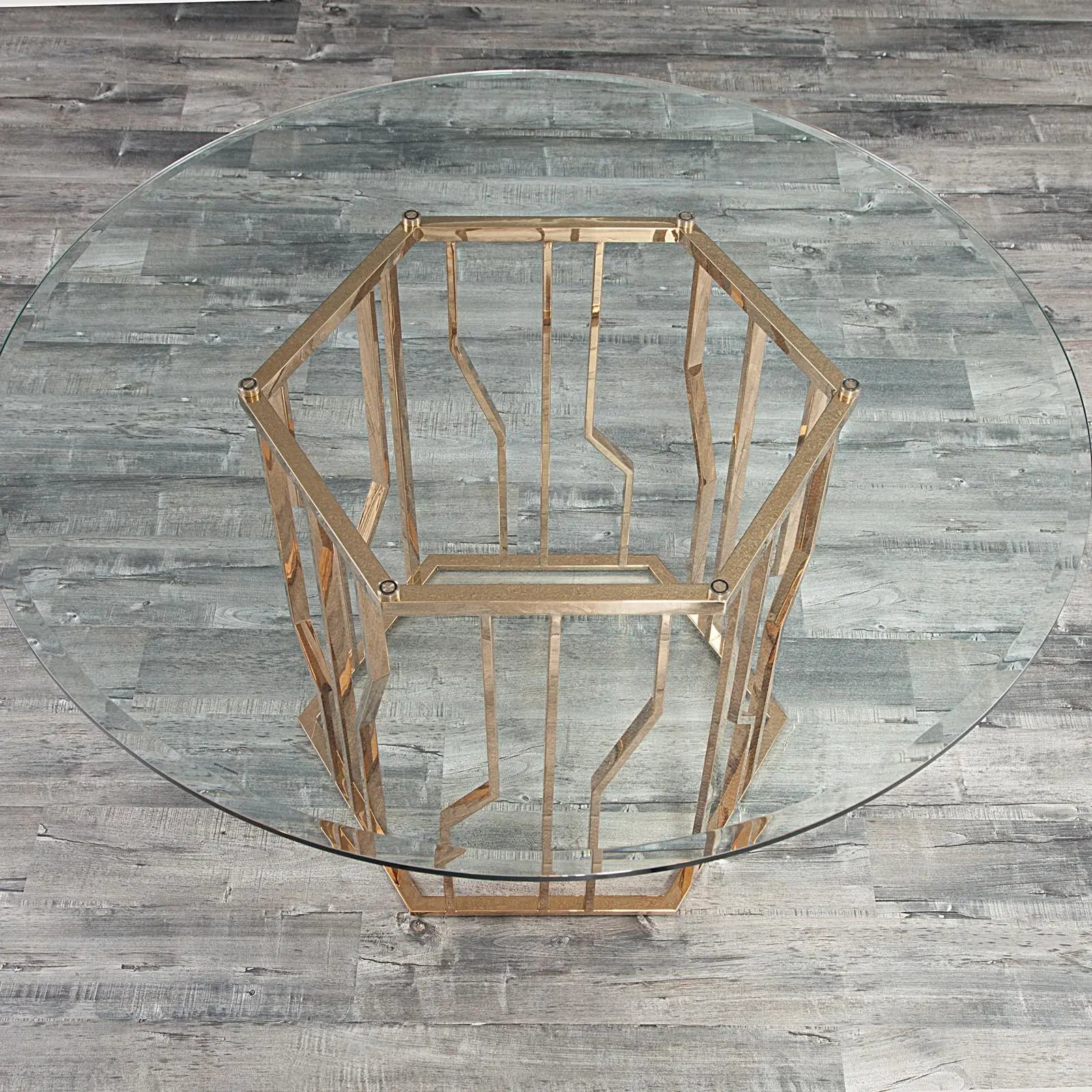 Lorensia RG Rnd Glass Stylish Dining Table