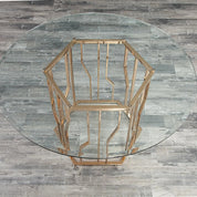 Lorensia RG Rnd Glass Stylish Dining Table