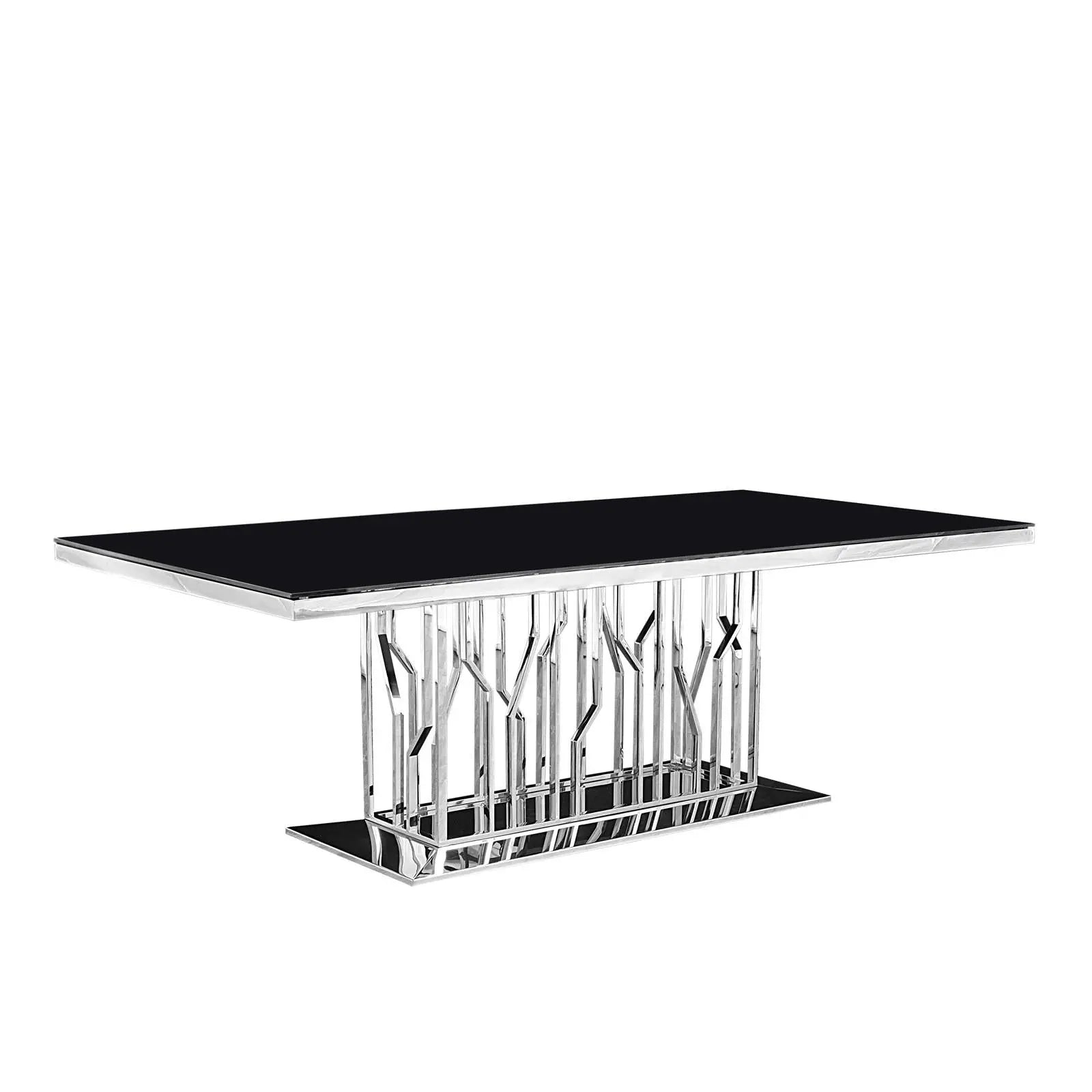 Lorensia Silver Dining Table