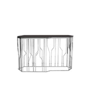 Lorensia Silver Glass Console Table