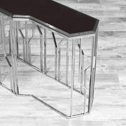 Lorensia Silver Glass Roberto Grassie Console Table