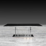 Lorensia Silver Modern Dining Table