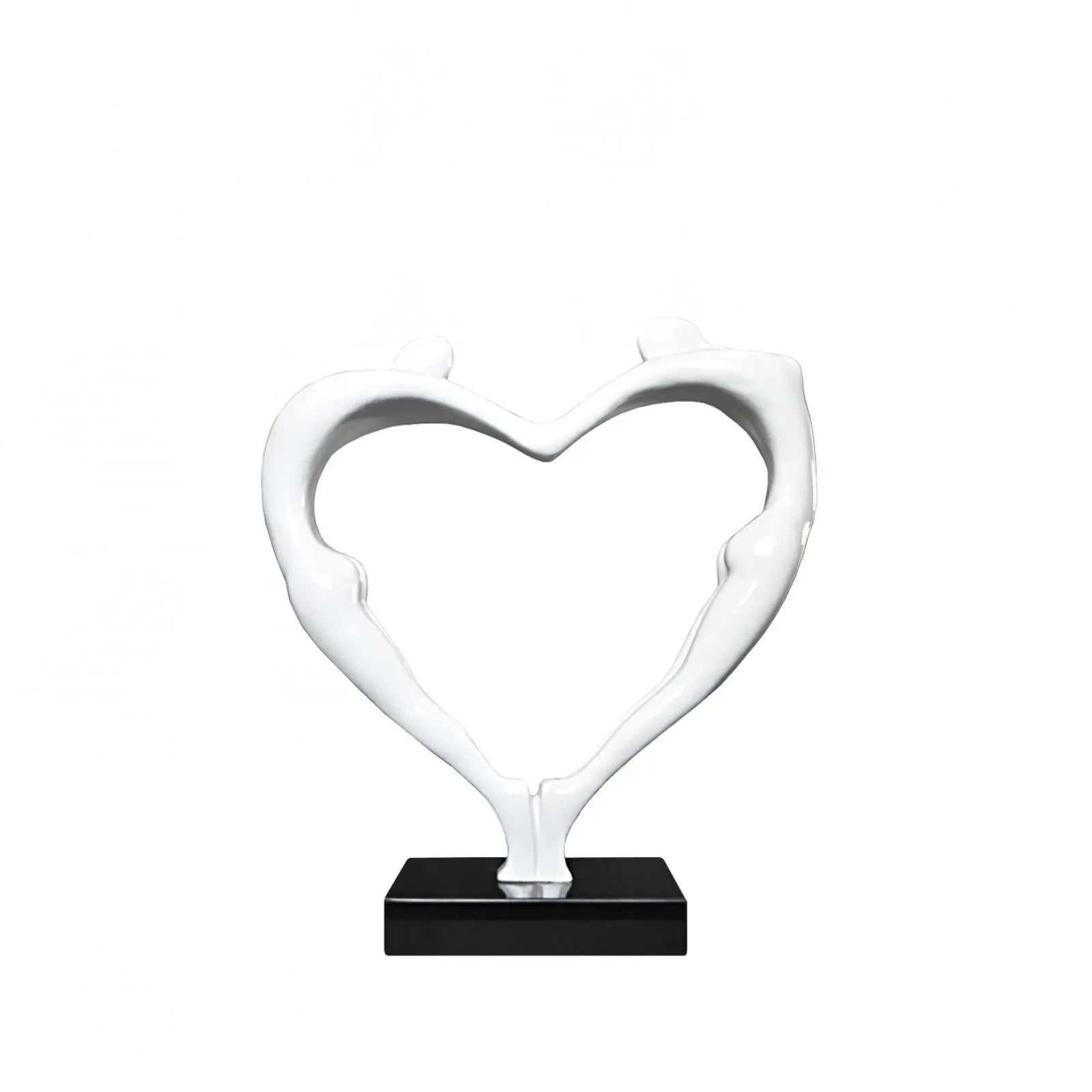 Lovers Heart White Sculpture