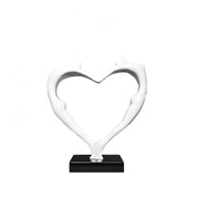 Lovers Heart White Sculpture
