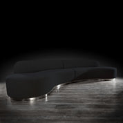 Luca Black Stylish Sectional