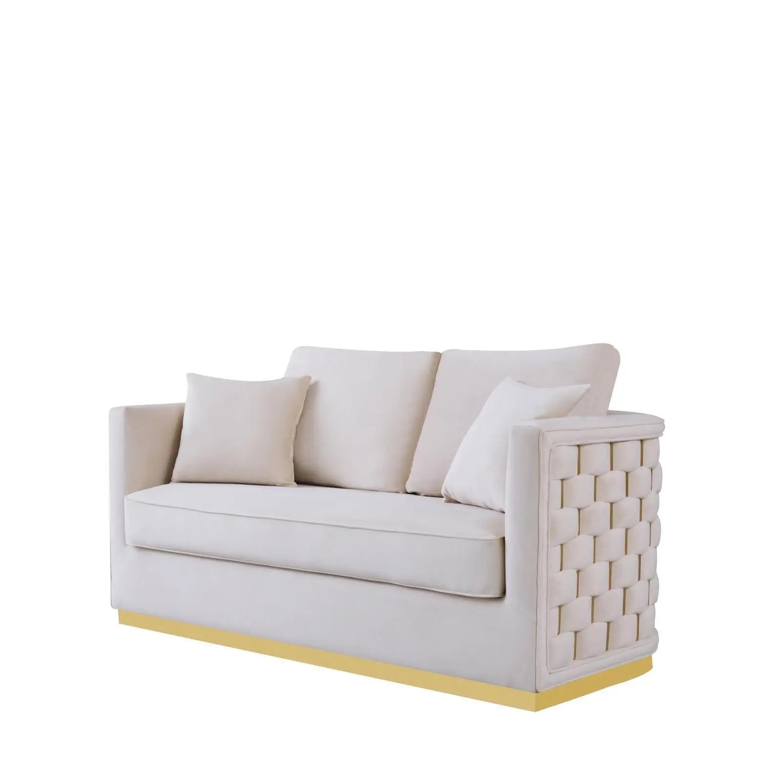 Lucia Gold Beige Luxury Sofa Set