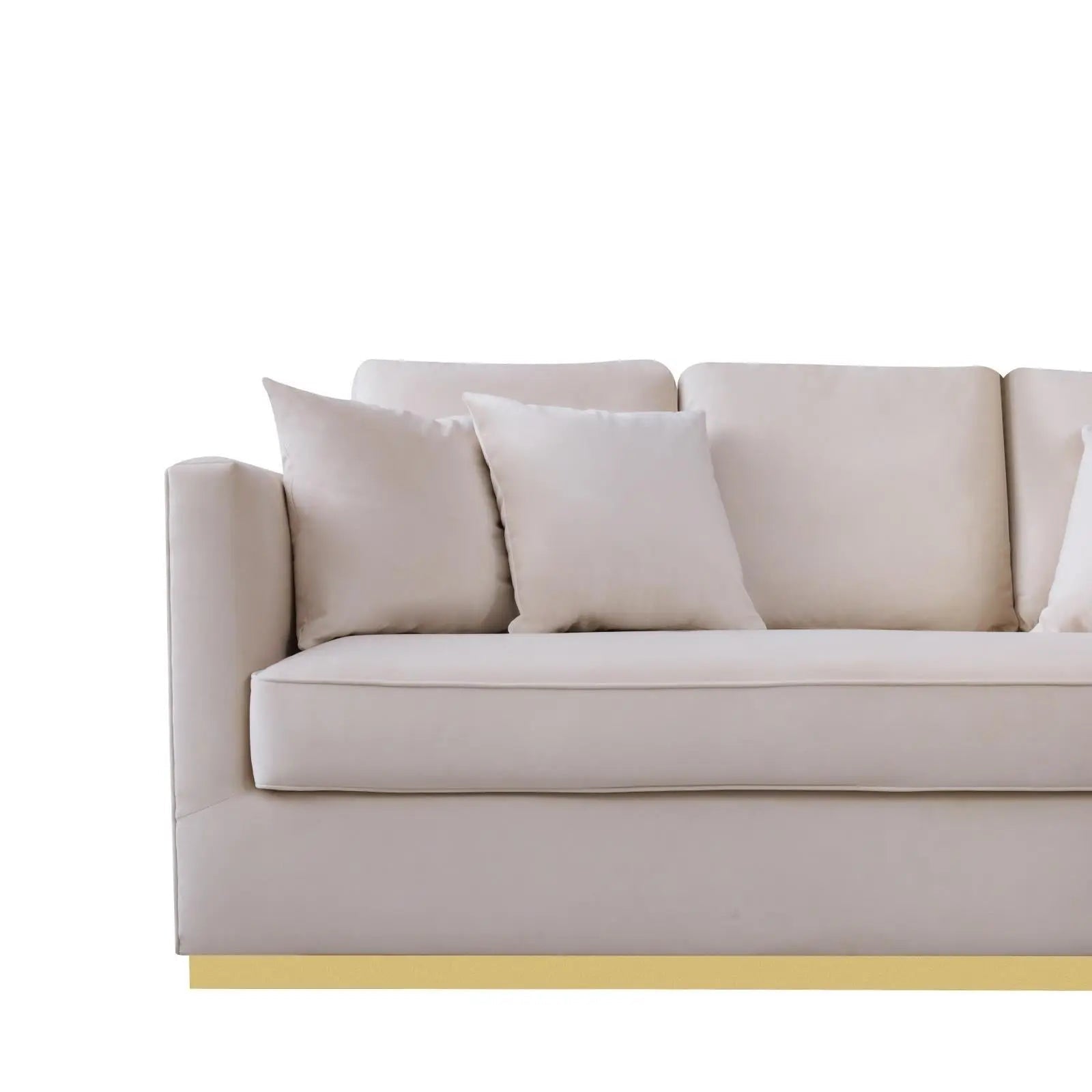 Lucia Gold Beige Modern Sofa Set