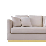 Lucia Gold Beige Modern Sofa Set