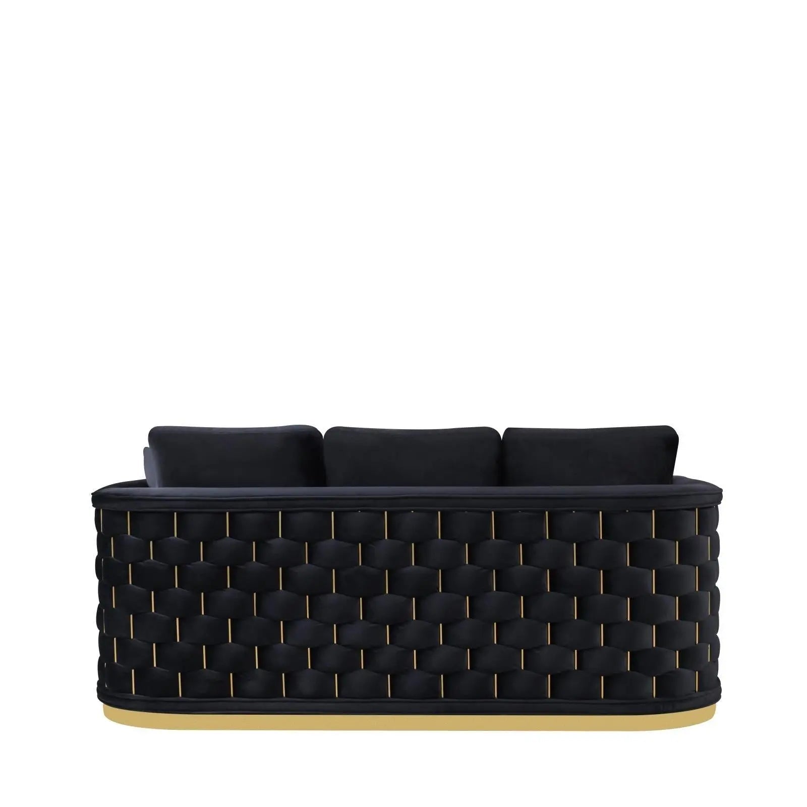 Lucia Gold Black Roberto Grassie Sofa Set