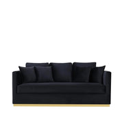 Lucia Gold Black Sofa Set