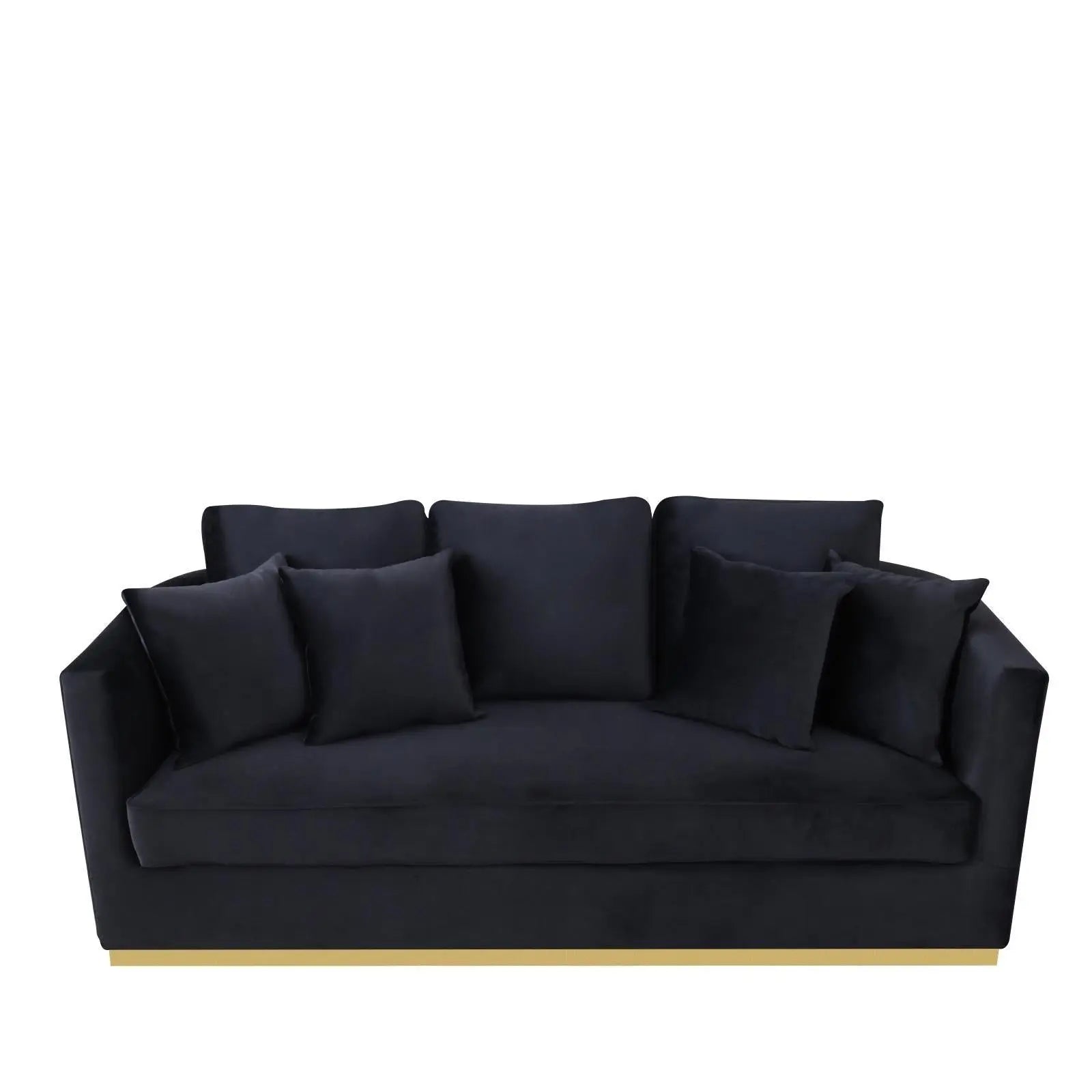 Lucia Gold Black Stylish Sofa Set