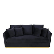 Lucia Gold Black Stylish Sofa Set