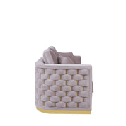 Lucia Gold Silver Gray Ax Sofa Set