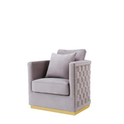 Lucia Gold Silver Gray Stylish Sofa Set