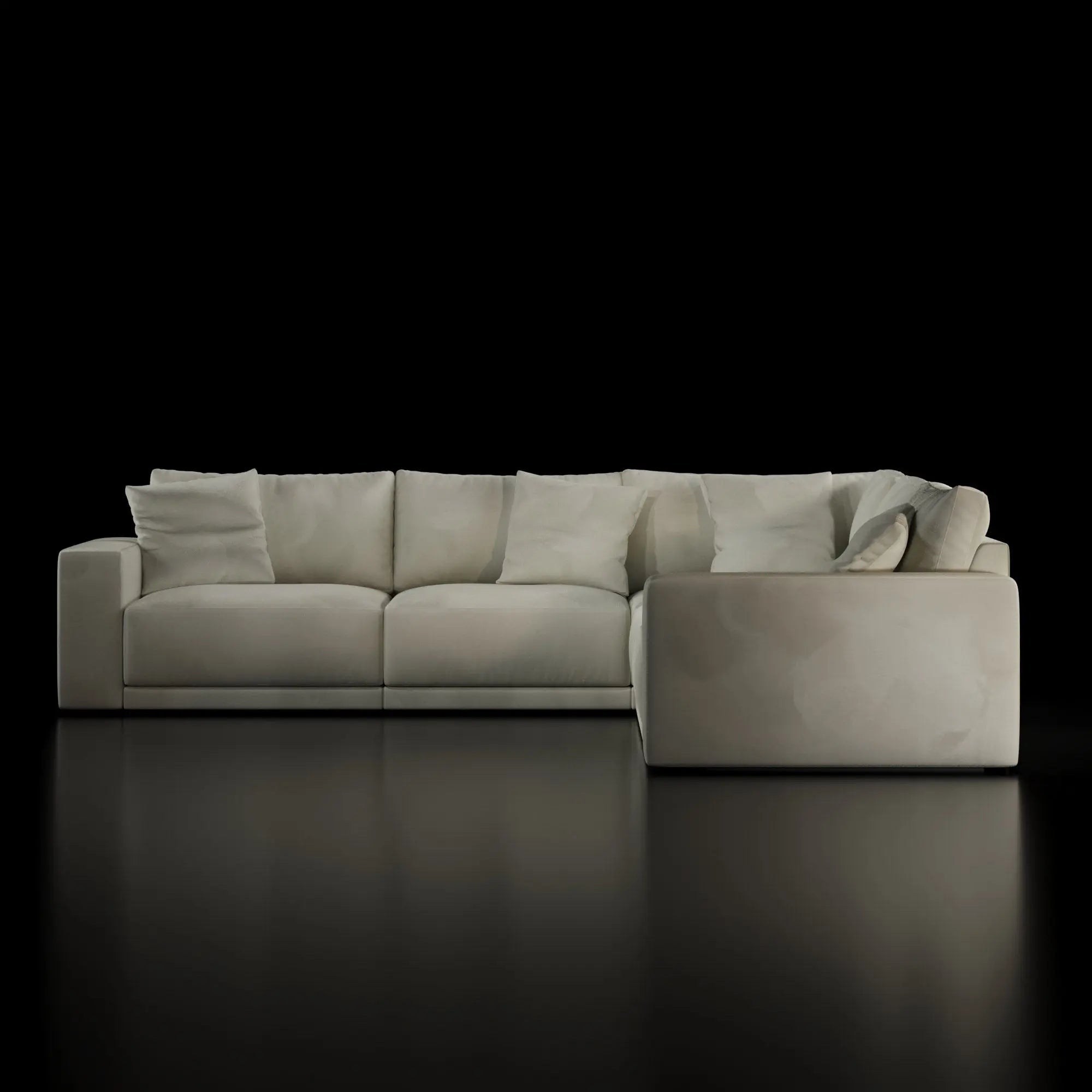Lugano Five Pieces Beige Sectional RG