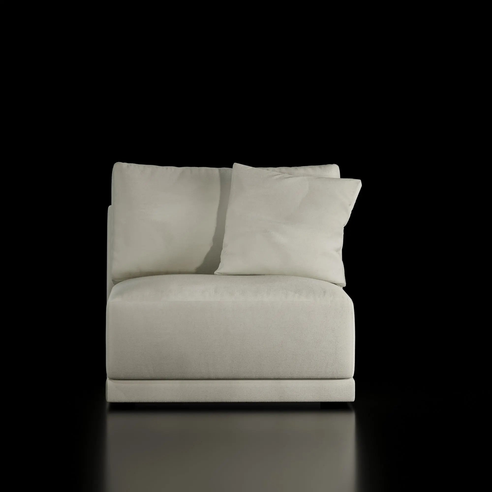 Lugano Five Pieces Beige Sectional Armless Chair RG