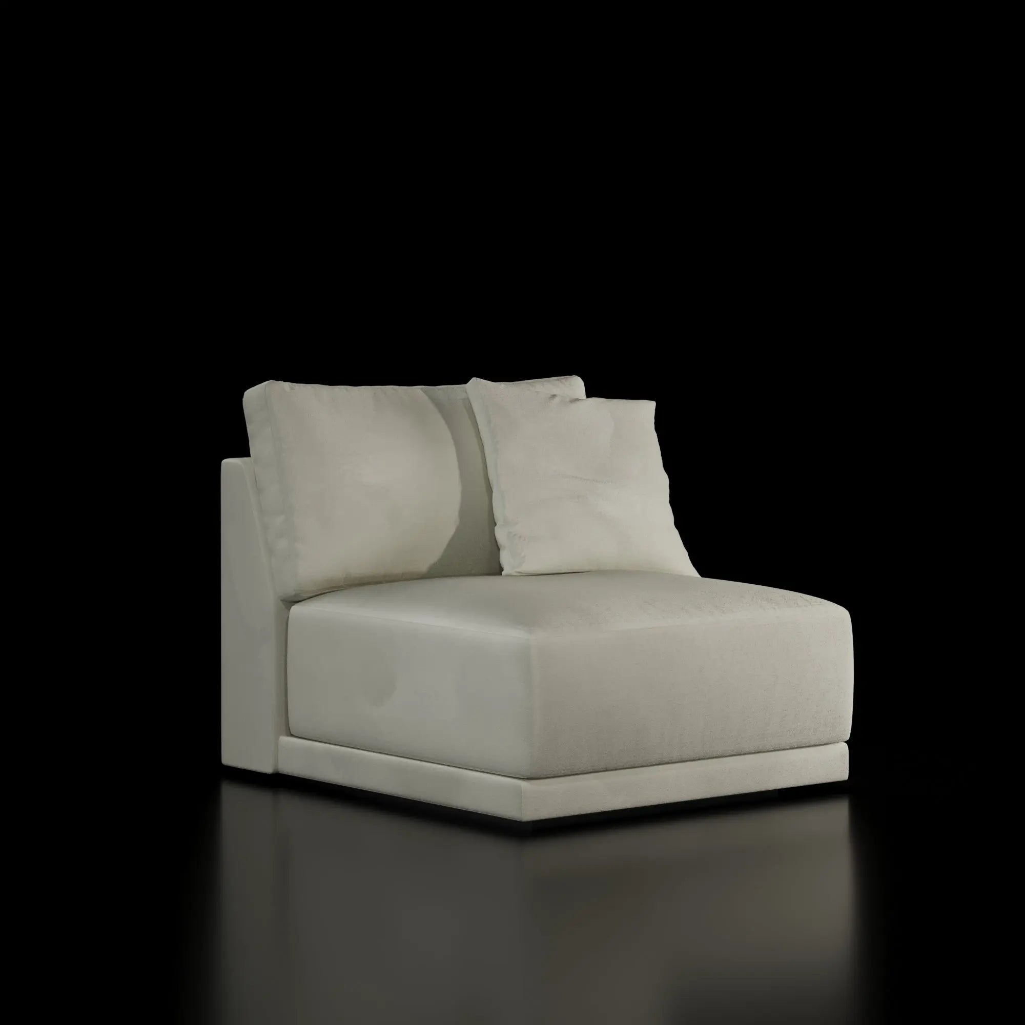 Lugano Five Pieces Beige Sectional Armless Chair Roberto Grassie RG