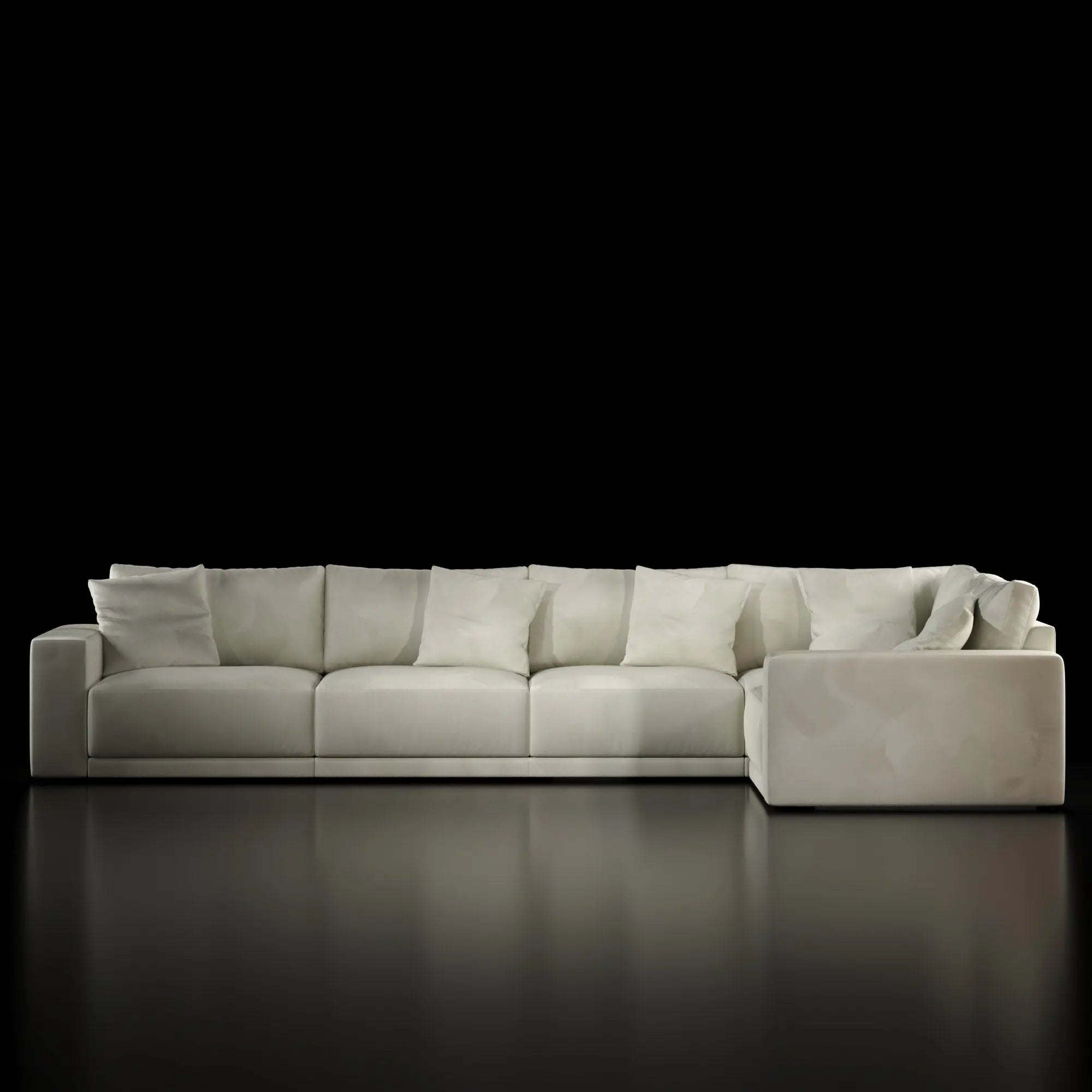 Lugano Five Pieces Beige Sectional RG